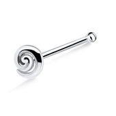 Concentric Circle Silver Bone Nose Stud NSKD-1006